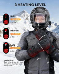 LOFINIMO GLOVES heated back of hand area delivers even warmth on cold days