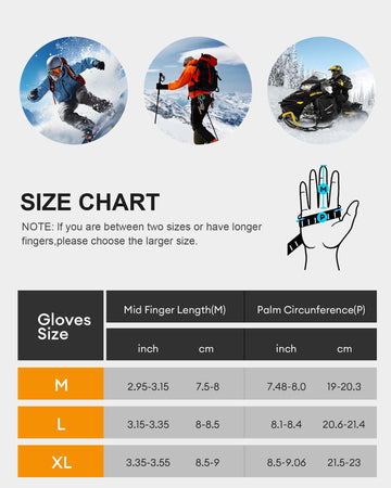 LOFINIMO GLOVES waterproof DWR fabric keeps hands dry in snow