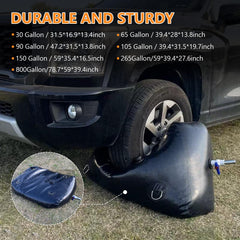 LOFTANK 150-gallon capacity ready for garden irrigation or emergency storage.