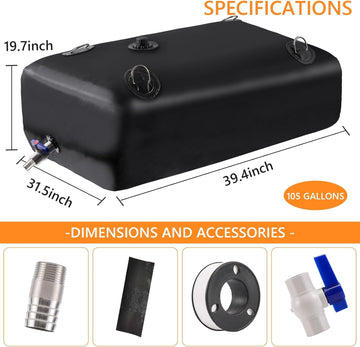 LOFTANK 3/4-inch spigot connection enables controlled dispensing.
