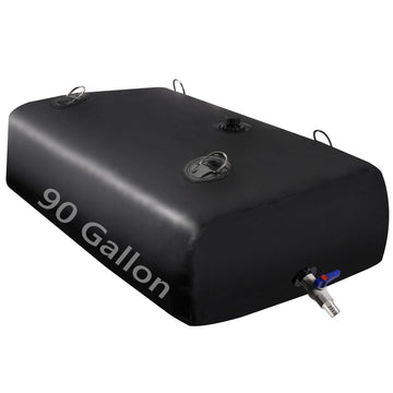 Loftank water bladder collapsible assembly for easy portable storage during trips.