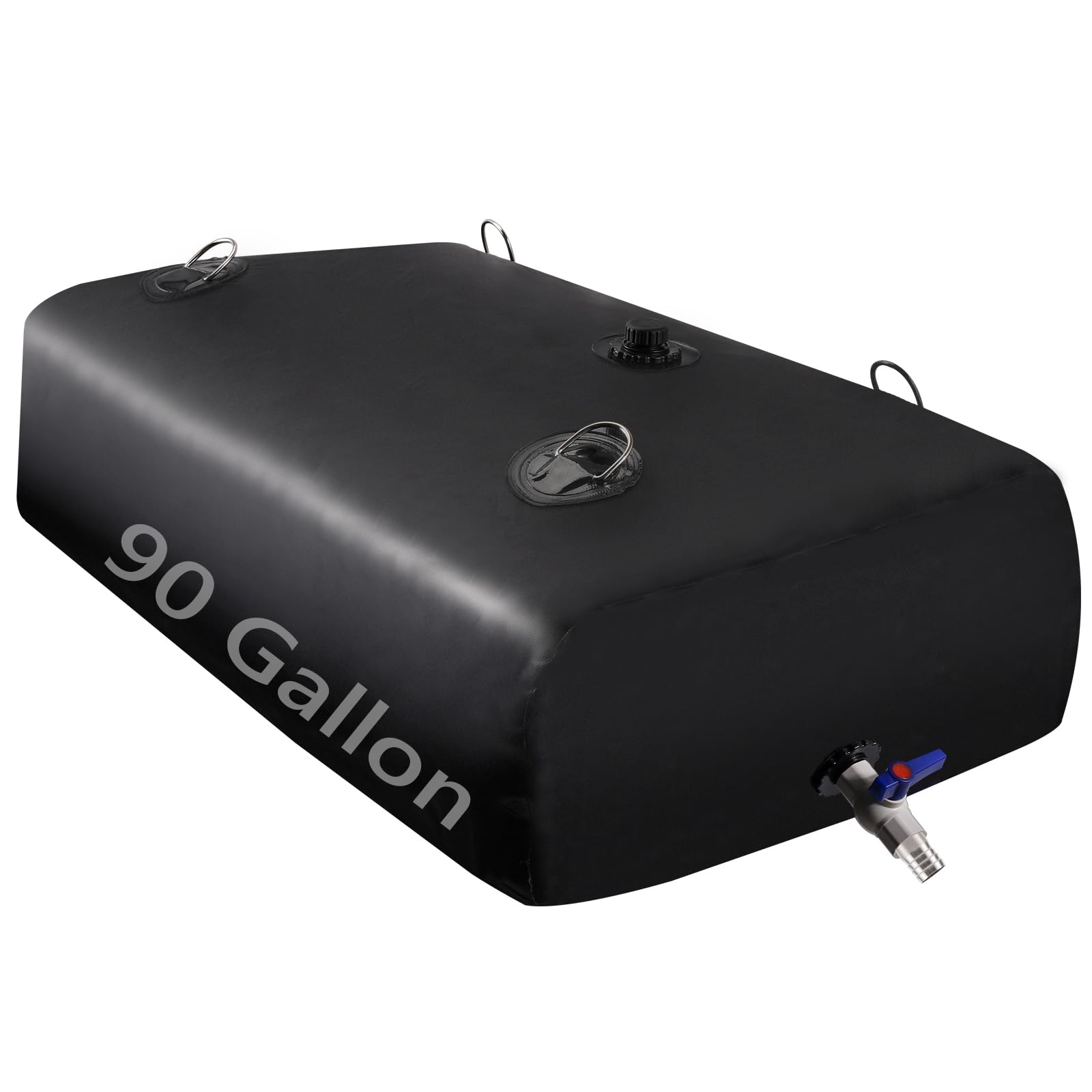 Loftank water bladder collapsible assembly for easy portable storage during trips.