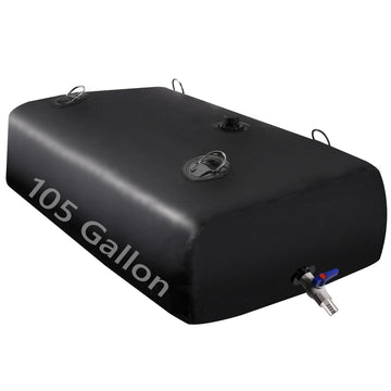 LOFTANK water bladder folded compact for easy storage on camping trips.