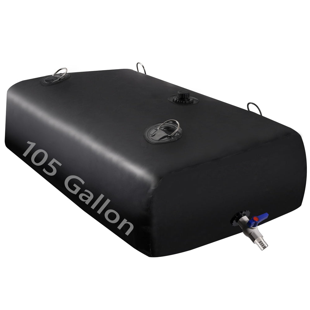 LOFTANK water bladder folded compact for easy storage on camping trips.