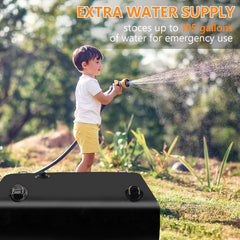 LOFTANK water bladder setup showing wide opening for fast filling.
