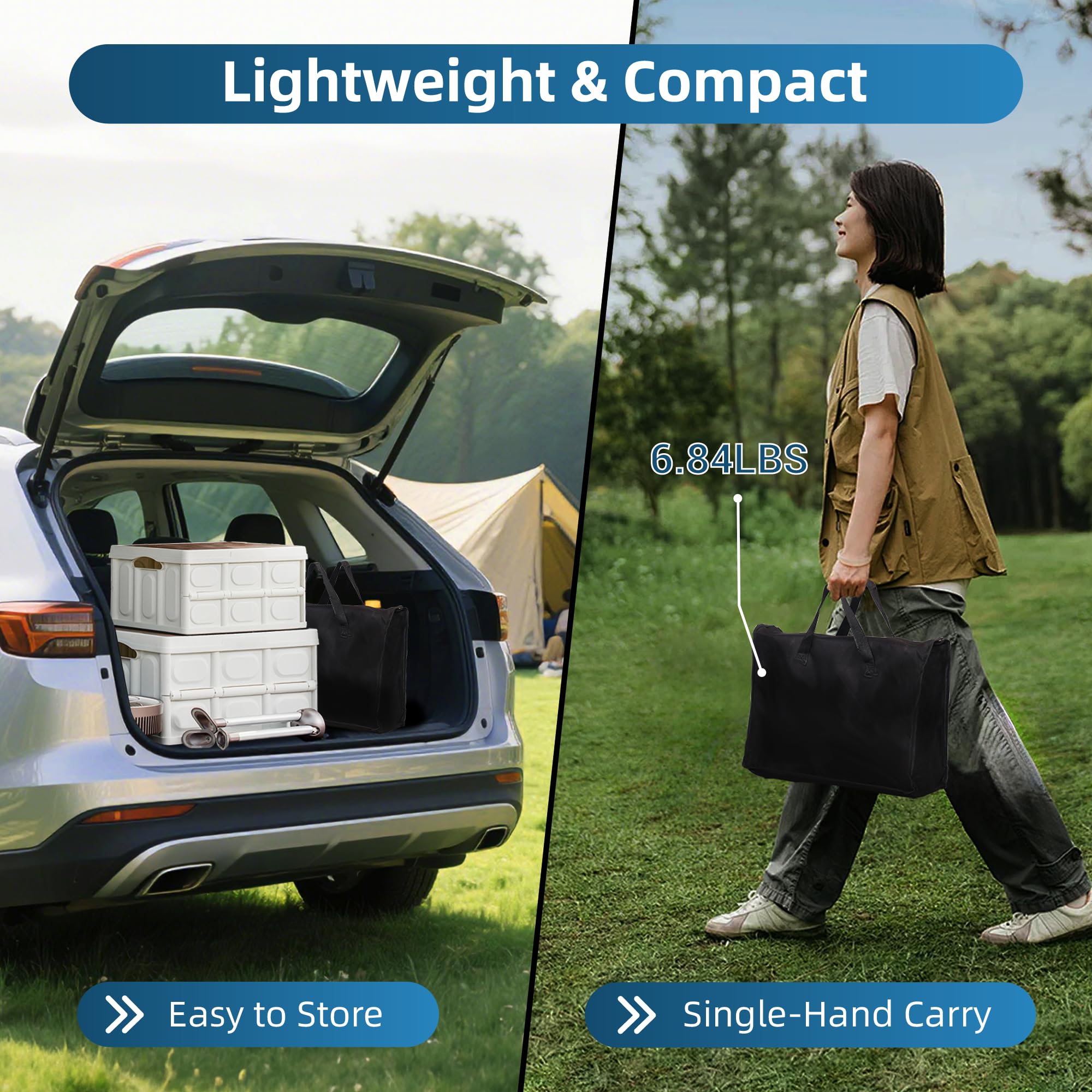 LOFTEY tri-fold design compact for car, RV, and travel adventures.