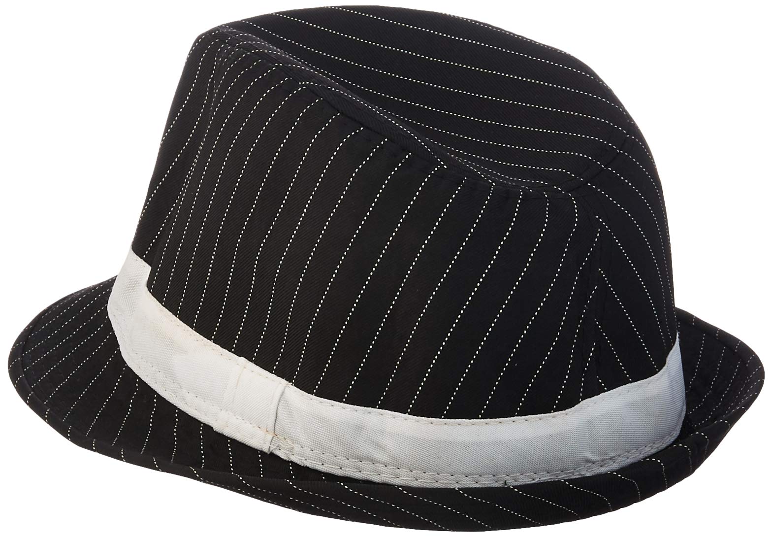 Loftus International 1920s gangster pinstripe fedora back view, great for photo shoots