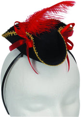 Loftus International Star Power pirate tricorn mini hat headband for Halloween and pirate-themed parties.