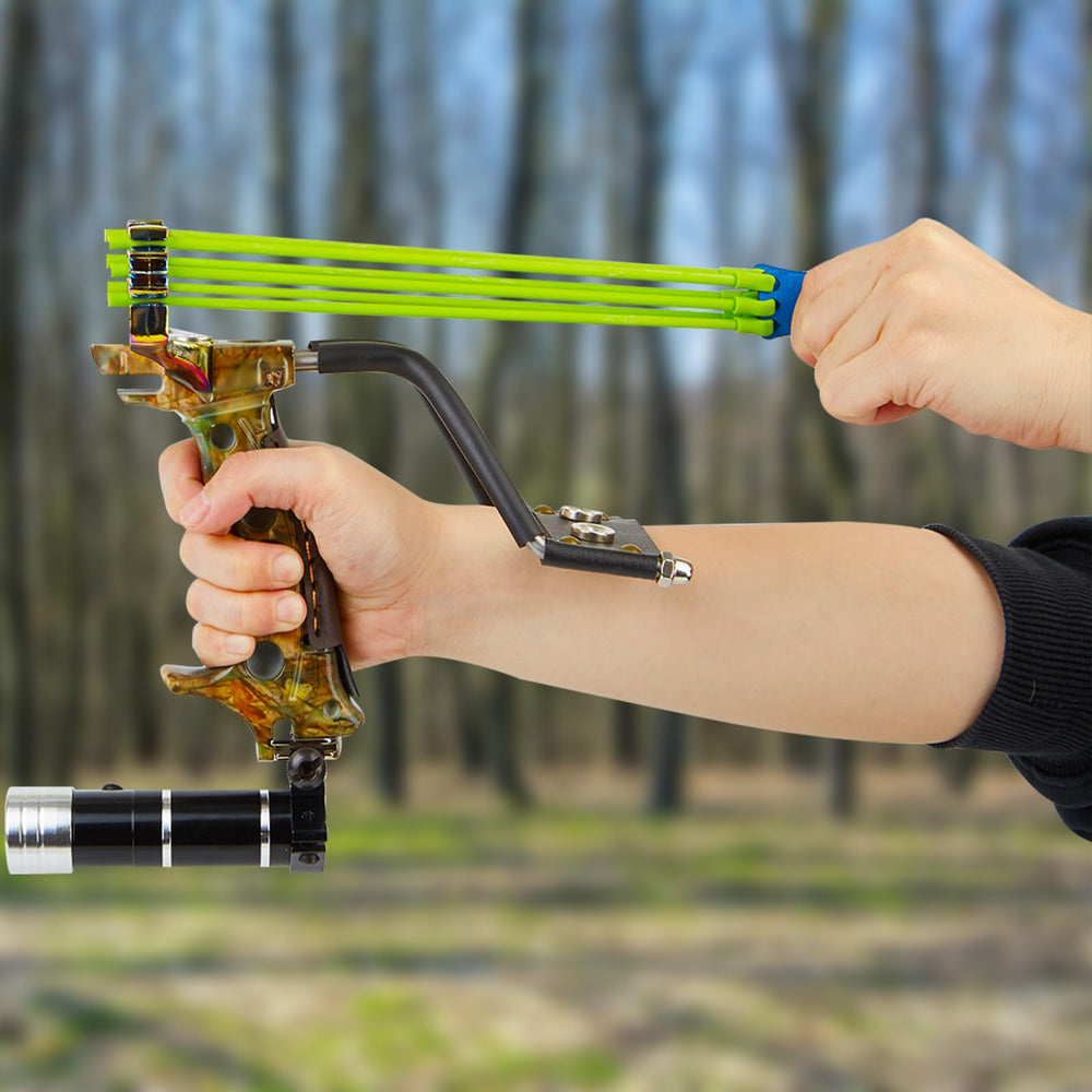 LOLBUY leather wrapped handle offers soft non slip grip for precise aiming.
