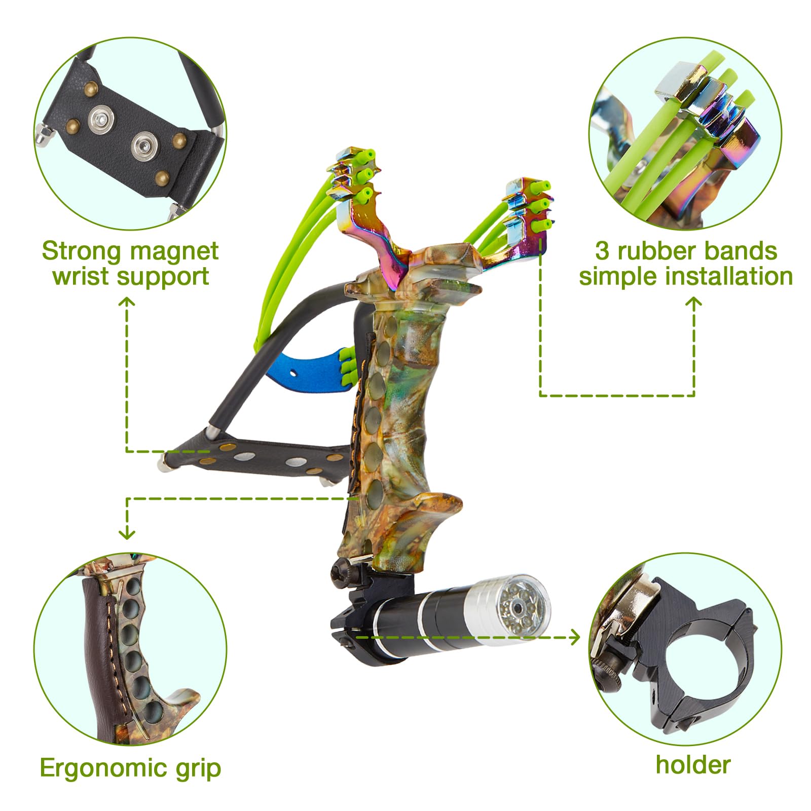 LOLBUY slingshot magnet design supports quick ball replenishment during practice.