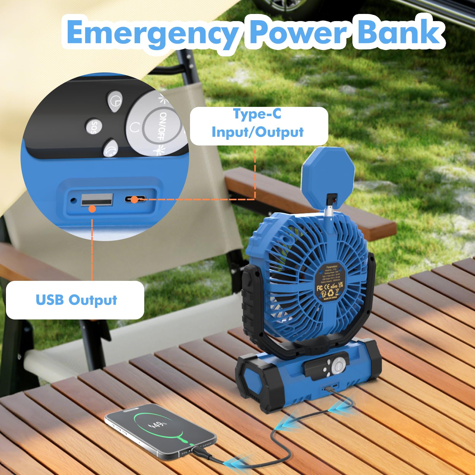Lollyes retractable lantern mode powers SOS distress lighting for safety during outages.