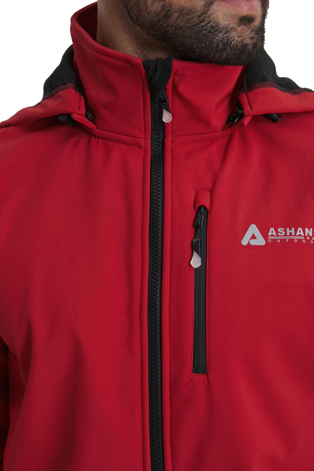 Lololeneon softshell jacket on model during a hike illustrating outdoor versatility