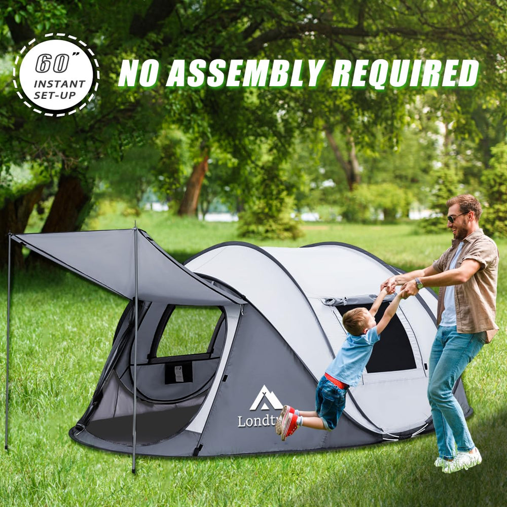 Londtren pop-up tent setup in seconds demonstrates instant deployment and time-saving camping