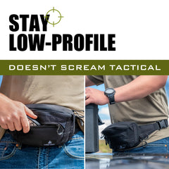Lone Trail large CCW fanny pack adjustable strap enables a customized fit.