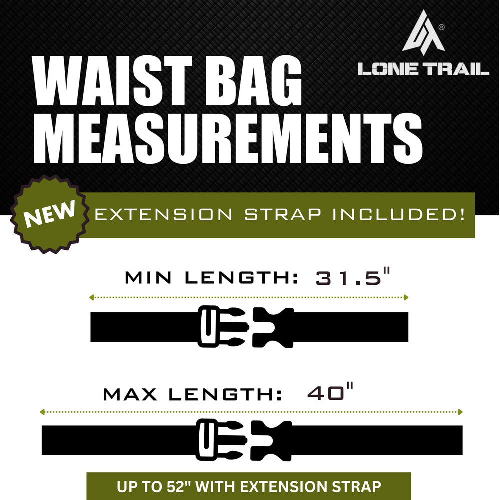 Lone Trail large CCW fanny pack organization compartments keep essentials accessible.