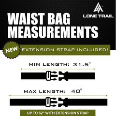 Lone Trail large CCW fanny pack organization compartments keep essentials accessible.