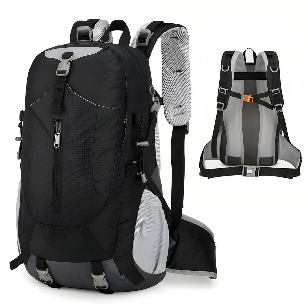 Long Keeper 40L hiking backpack front view with spacious main compartment for gear