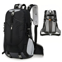 Long Keeper 40L hiking backpack front view with spacious main compartment for gear