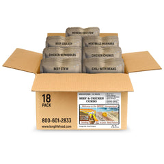 Long Life Food Depot MRE Entree Beef Stew ready-to-eat for emergencies and outdoor use