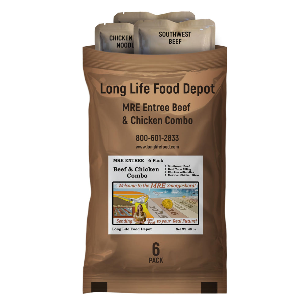 Long Life Food Depot MRE Entrees Southwest Beef pouch—camping-ready ready-to-eat meal