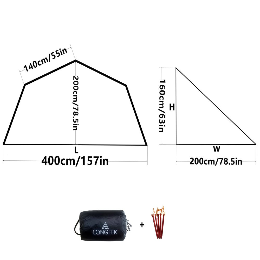 LONGEEK branch-hanging option demonstrates flexible shelter setup