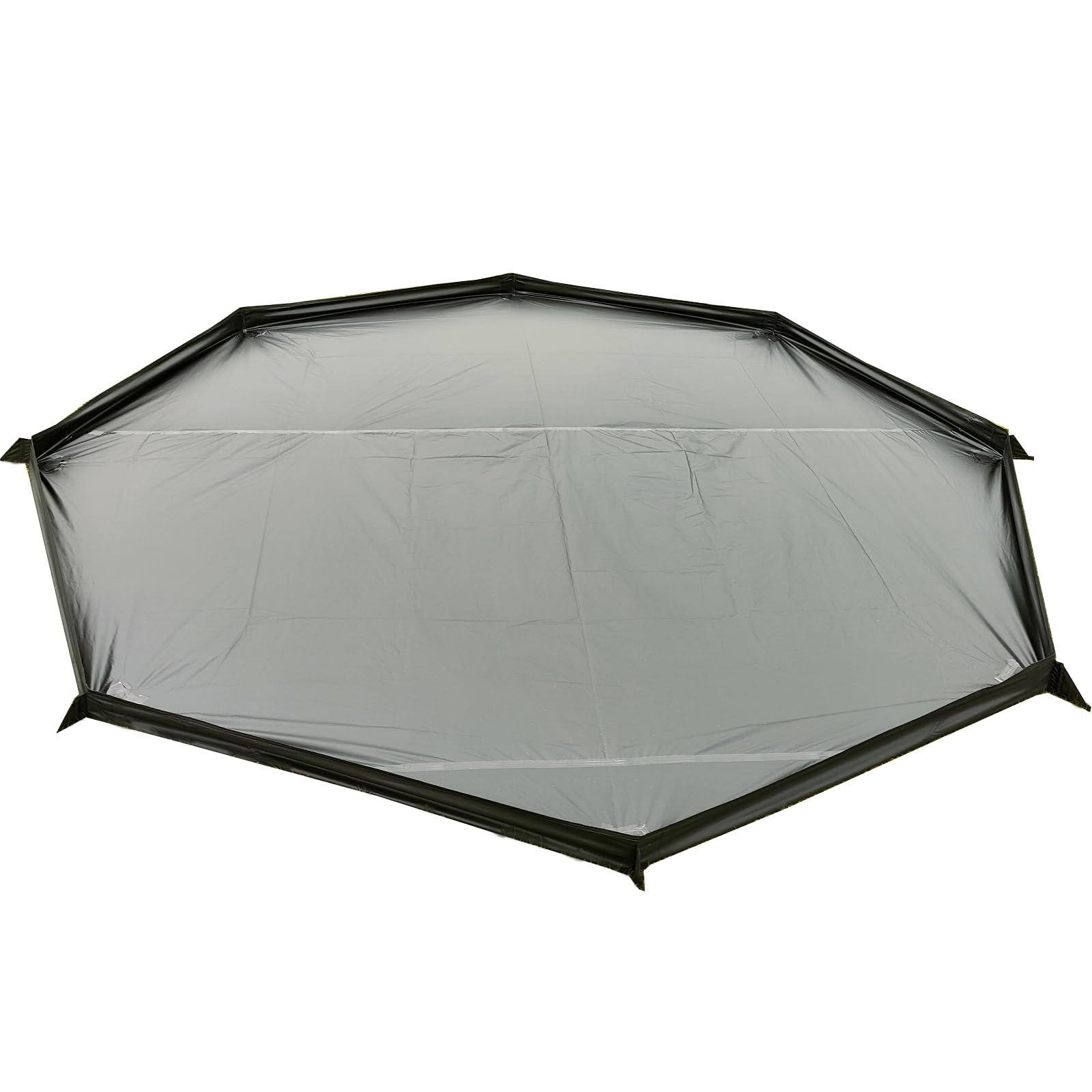 Longeek octagon picnic blanket folded for compact carrying and portability.