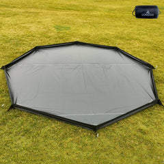 Longeek octagon picnic blanket spread on ground showing large coverage area.