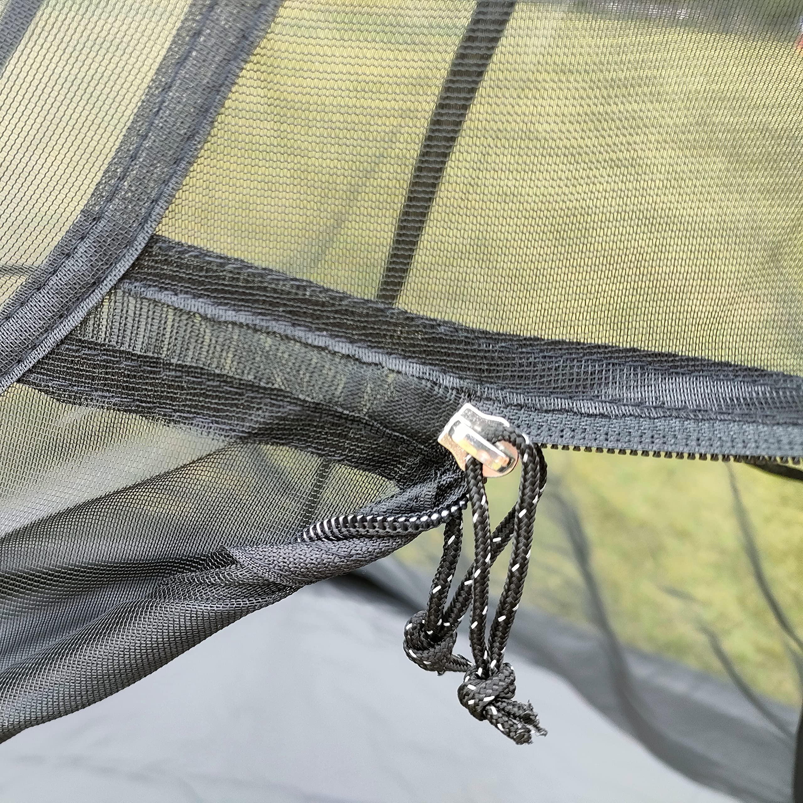 Longeek tent can hang from a branch or be used independently