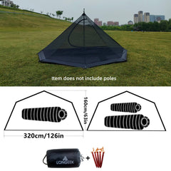 Longeek tent waterproof floor protects against moisture on damp nights