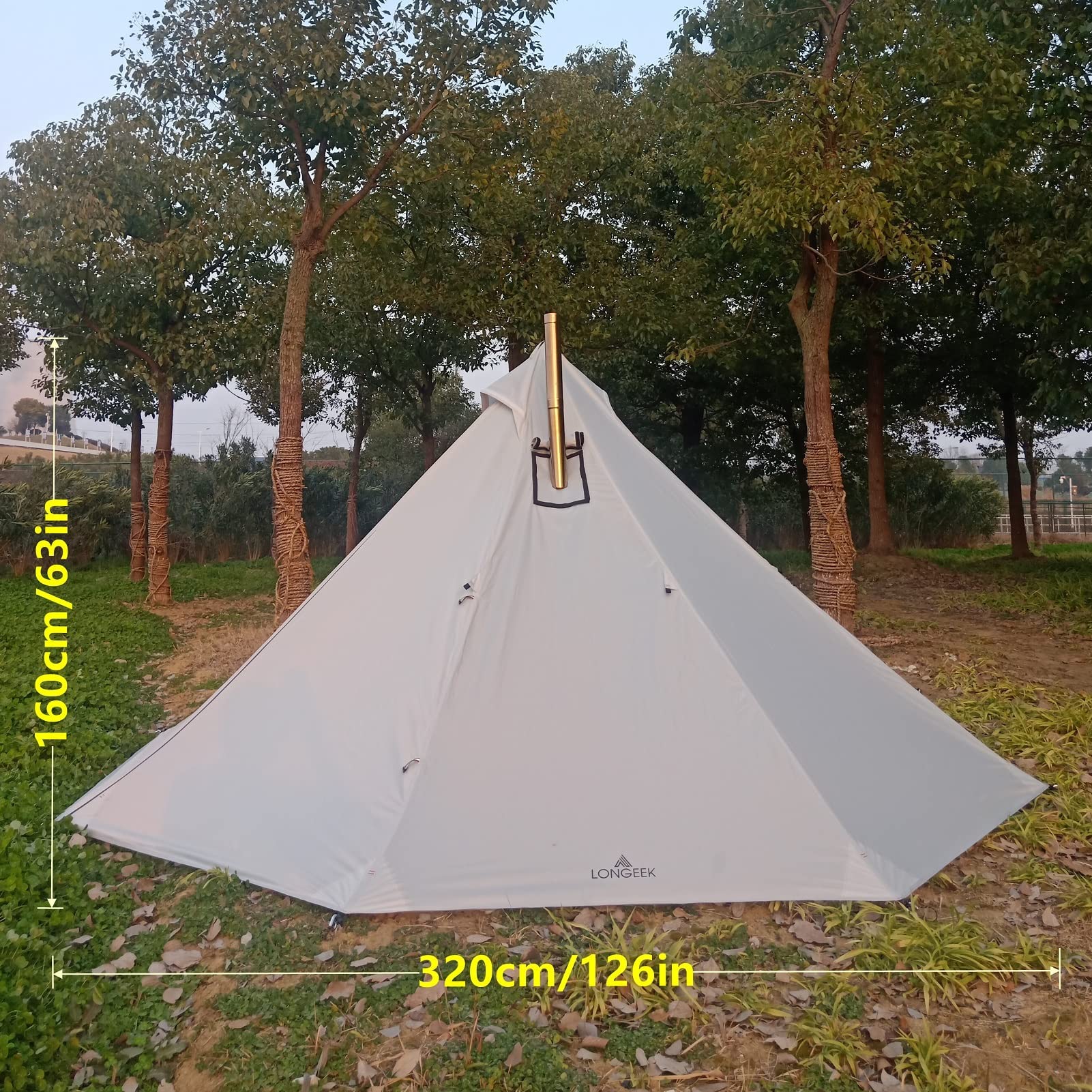 Longeek ultralight tepee poles highlight quick setup and sturdy stability in windy conditions