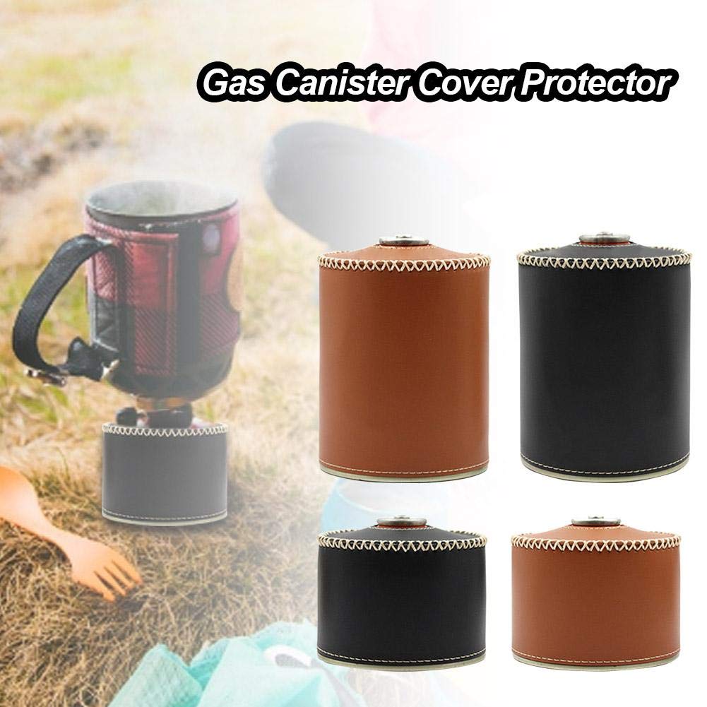 Longlasting gas tank leather cover compact dimensions fit small camping setups.