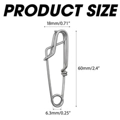 Close-up of 18x60mm longline trotline clip