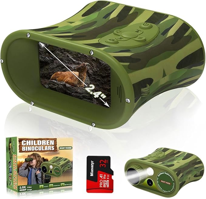 Longneck day-night binoculars for kids display offers crisp outdoor viewing for exploration.