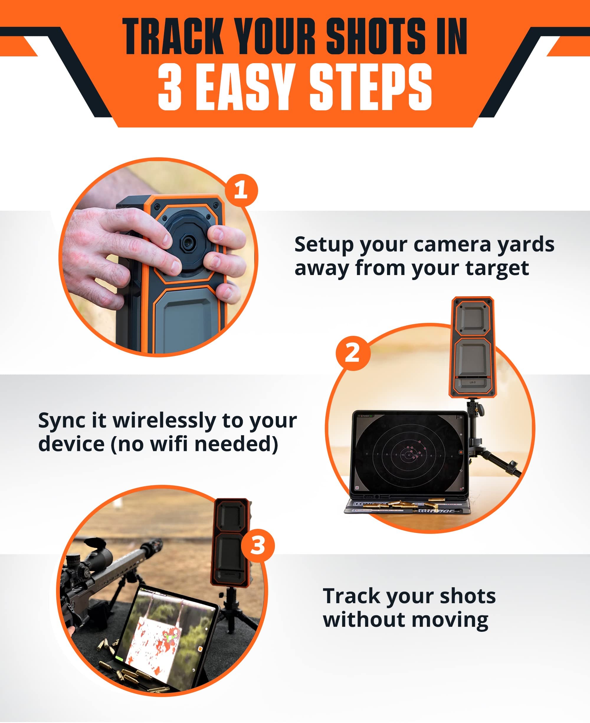 LongShot Marksman live-feed phone image demonstrates real-time monitoring on mobile devices.