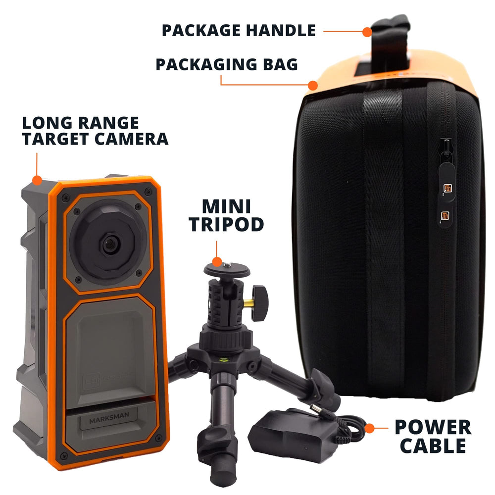 LongShot Marksman wireless setup image shows operation without Wi-Fi or cellular service.