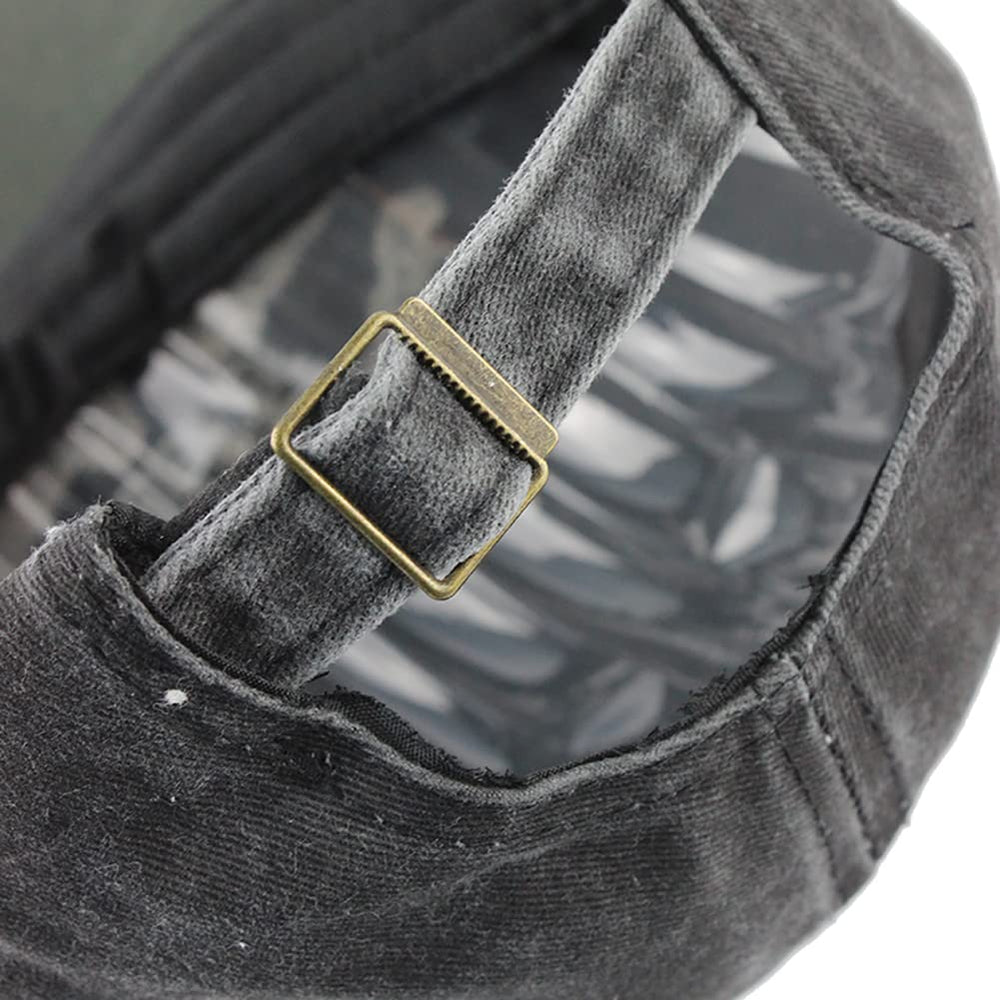 LONGTEN Embroidered black cap offers versatile style for outfits