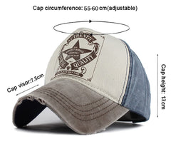 LONGTEN cap with rivets and cross letters for a bold urban look.