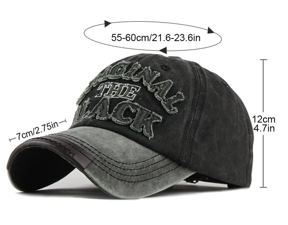 LONGTEN Denim trucker cap embroidery detail adds unique flair