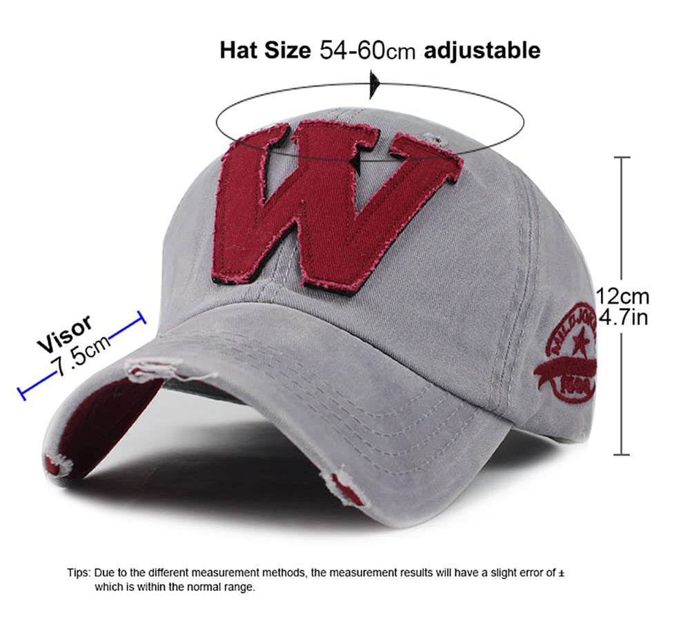 LONGTEN cap with W embroidery adds casual style detail