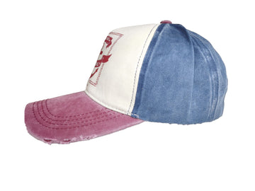 Close-up of 100% cotton denim material