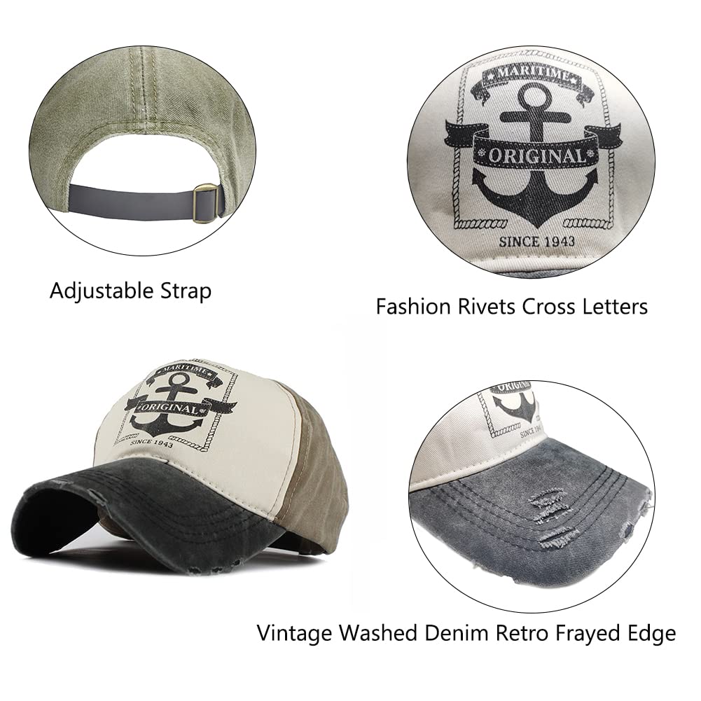 LONGTEN denim cap side view with adjustable strap for a secure fit