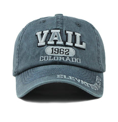 LONGTEN Vintage Denim Cap side view highlights breathable cotton for daily comfort