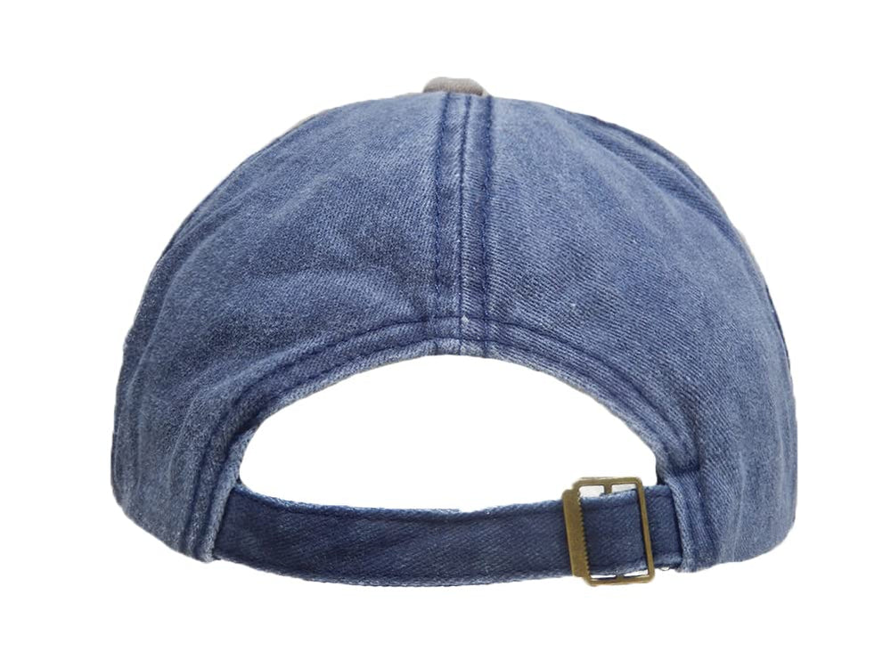 LONGTEN Vintage Denim Cap worn look highlighting lightweight breathable cotton.