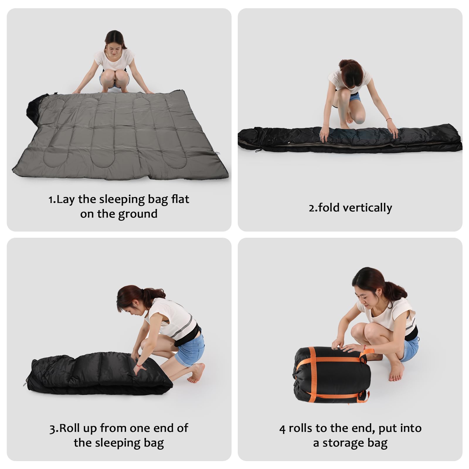 Longzhuo heated sleeping bag ultralight design for easy packing.