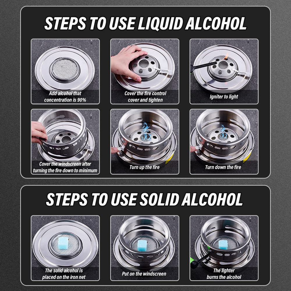 Longzhuo stainless steel camping stove close-up highlighting corrosion resistance