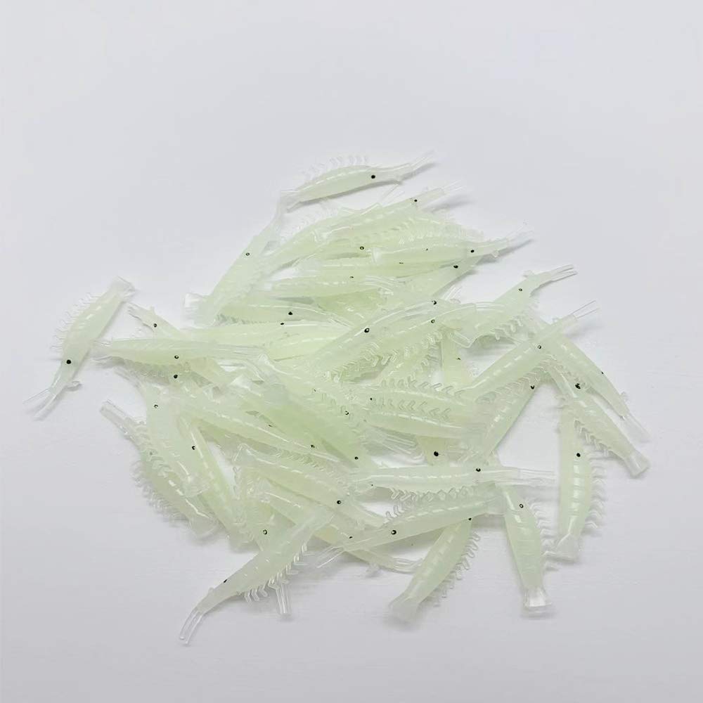 Lonkiktik glow shrimp lure highlights glow and shrimp shape