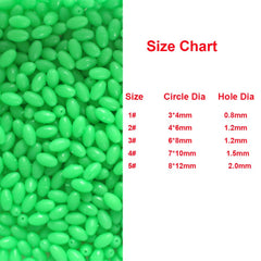 Lonkiktik 4x6mm green luminous beads boost visibility on deep water