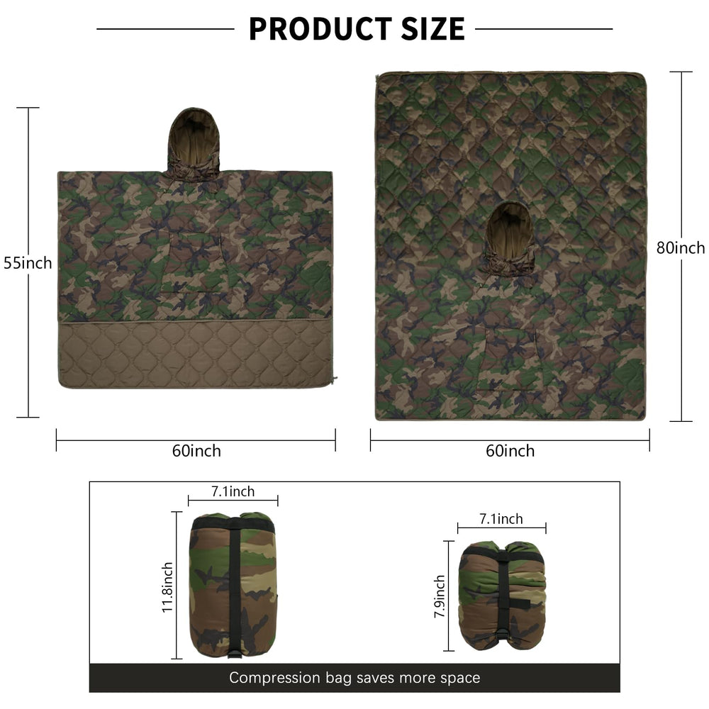 LOOGU camo blanket multi-use-camping-mat serves as a versatile outdoor mat or picnic blanket.