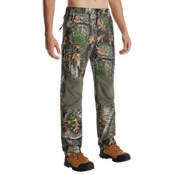 LOOGU camo hunting pants ripstop side view for stealth and durability in the field.