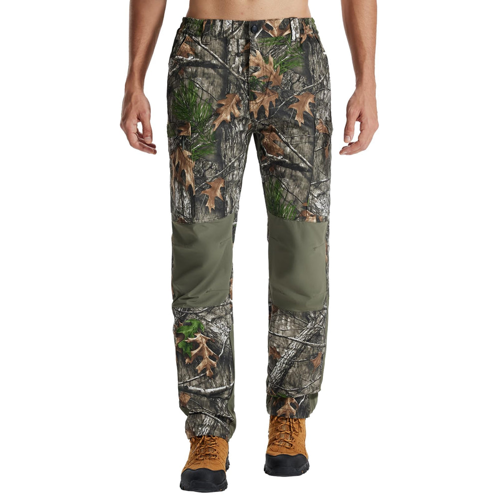 LOOGU camo hunting pants UV protection helps shield from sun during day hunts.